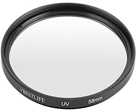 Topiky Filtre Solaire UV pour Appareil Photo DSLR à Un Seul Filtre,Filtre UV Ultra-Mince et de Haute qualité,résistant et,Protecteur d'objectif,Résistance d'empreinte Digitale étanche (58mm)