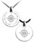 Personalisierte Kette mit Gravur Kompass, Windrose, Koordinaten, Lederband oder Silberkette, 925 Sterlingsilber Damenschmuck