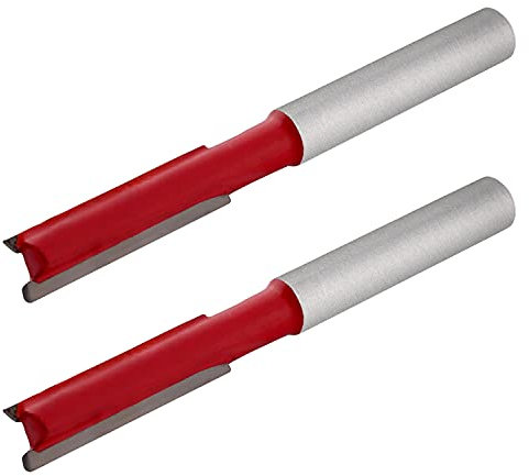 Utoolmart Double Edge Straight Router Bit 1/4inch Cutting Dia 1/4Inch Shank Dia Cemented Carbide Router Bits Milling Slotting Cutting Tools for Cutting Plywoods Hardwoods Softwoods 2pcs