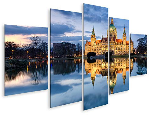 islandburner Bild auf Leinwand Rathaus Von Hannover Deutschland Bei Nacht Bilder Wandbilder Poster