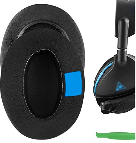 Geekria Sport Extra Thick Cooling Gel Replacement Ear Pads Compatible with Turtle Beach Stealth, Ear Force, Call of Duty, Recon Series Headphones, Ear Cushions, Repair Parts (Black)