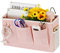 Fittoway Betttasche Bett Organizer Hängetasche Hochbett Aufbewahrungstasche für Buch, Magazin, Spielzeug, Handy, Kopfhörer (Rosa)