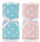 LeerKing Unisex Babydecke 2er Pack Jungs Mädchen Kuscheldecke Krabbeldecke Babybettwäsche Kinderwagen flauschig für Neugeborene Weiche Decke 75cmx100cm Blau+Pink
