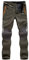LHHMZ Men's Soft Shell Fleece Lined Hiking Trousers Outdoor Waterproof Breathable Thicken Winter Warm Walking Climbing Pants Green