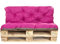 Coussins Palette, Coussins pour palettes externes/Coussin Euro Palette, Coussin canapé, Coussin Salon de Jardin (Set:120x80+120x60cm, Rose)