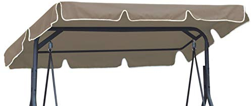 Universal Sonnendach für Hollywoodschaukel Dach-Plane ca 210 x 145 cm für Garten-Schaukel Dachplane Ersatzdach Beige [101]