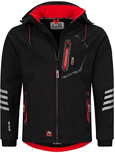 Arctic Seven Herren Softshell Jacke Funktionsjacke Outdoor Regenjacke Atmungsaktiv Fleece Innenfutter AS301