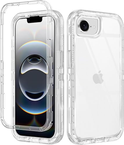 KP TECHNOLOGY Front and Back Case For iPhone 16e - (360°) Full Complete Protection iPhone 16e Case (CLEAR)