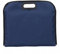 Borsa portadocumenti A4 con manico, chiusura a cerniera, colore blu, per conferenze, viaggi d'affari