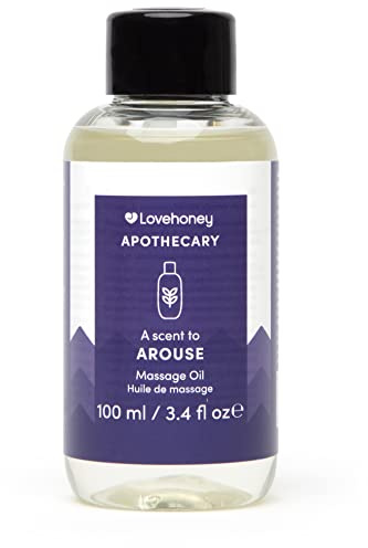 Lovehoney Apothecary Rose & Jasmine Massage Oil 100ml - Stimulating for Couples - Relaxing Body Massage Oil with Cedarwood Notes - Vegetarian Friendly