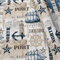 Stoffkontor Jacquard Dekostoff Doubleface Stoff Ship on Sea - Meterware, Farbe Beige-Blau - zum Nähen von Tischwäsche, Kissen, Vorhängen, Dekoartikeln UVM.