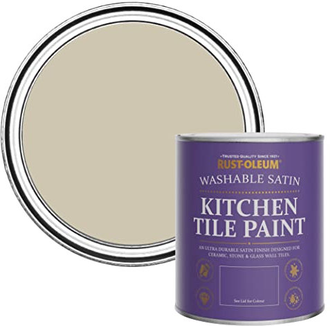 Rust-Oleum Green water resistant Kitchen Tile Paint in Satin Finish - Silver Sage 750ml