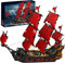 Auforua Piratenschiff Queen Anne's Revenge, Fluch Der Karibik 3139-tlg Groß MOC Segelschiff Klemmbausteine Bausatz, Klemmbausteine Piratenschiff Modellbausatz