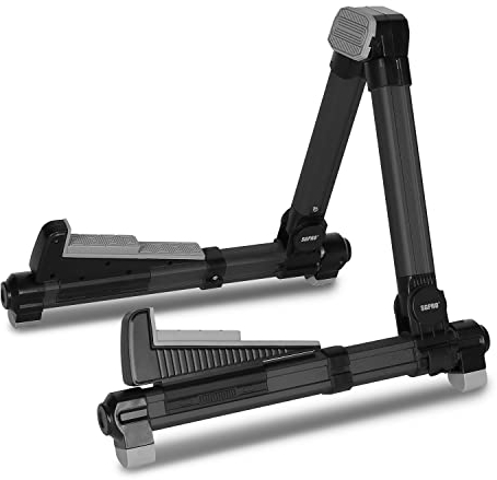 SGPRO Gitarrenständer, Boden, Tablett und Rückenlehne, verstellbarer Instrumentenständer für E-Gitarre, Akustikgitarre, Bassgitarre, klassische Gitarre, Ukulele, Mandoline und Banjo-Ständer,
