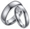 Homxi Paarringe mit Gravur,Wolfram Trauringe 4/6MM Silberring mit Rund Poliert Hochzeit Paar Ringe Damen 52 (16.6) + Herren 67 (21.3)