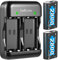 Battsea 2 x 2800mAh Wiederaufladbarer Akku für Xbox One/Series Controller mit Schnellladestation Kompatibel mit Xbox One/One S/One X/Series S Zubehör Xbox Controller Rechargeable Battery Pack