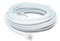 DRUT 15m RJ11 to RJ11 Telephone Landline Cable ADSL (6P4C) Flat Lead High Speed BT Internet Broadband Male to Male Router, Modem, Phone Extension Wire 50ft White