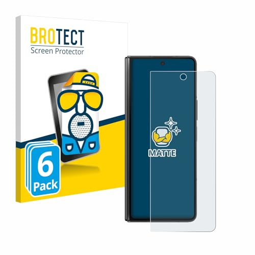 BROTECT Entspiegelungs-Schutzfolie für Samsung Galaxy Z Fold 5 (6 Stück) Matte Displayschutz-Folie, Anti-Reflex, Anti-Fingerprint