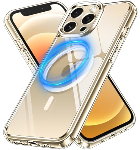 iVoler Chiaro Cover Magnetica per iPhone 12 Pro 6.1 Pollici, Compatibile con MagSafe, [Anti Ingiallimento] [Antiurto di Grado Militare] Custodia Trasparente Sottile Antigraffio Rigida PC Case