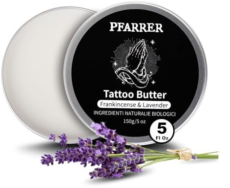 PFARRER Tattoo Butter&5 fl oz Aftercare Tattoo Balm Creme- Für neue, ältere Tattoos.Hergestellt mit natürlichen Inhaltsstoffen ZYH2310004