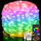 Electight 15M LED Luci con Telecomando [IP65 Impermeabile], RGB Smart IC Multicolore, APP Controllo, Scene Multiple, Temporizzazione, USB Alimentazione, Interni/Esterni, Giardino, Matrimoni