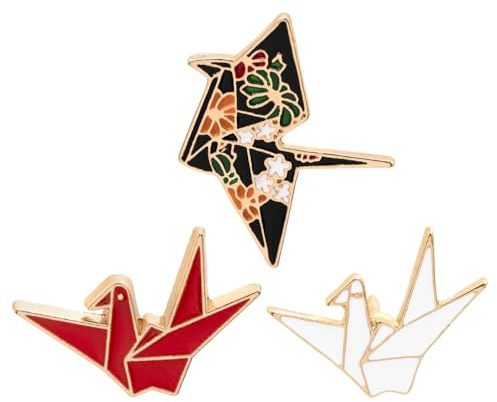 SHERCHPRY 3 x japanische Anstecknadel, Schmetterling, Emaille, Strass, Emaille, Anstecknadel, Display für Frauen, Brautgeschenk, kreative Brustnadel, niedliche Kleidung, 3,10 x