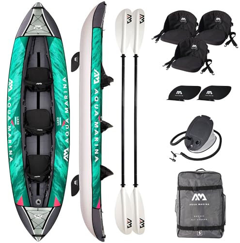 Campsup Aqua Marina kajak aufblasbar | Inflatable 3 Personen Kayak LAXO-380 | Technologie: I-Beam