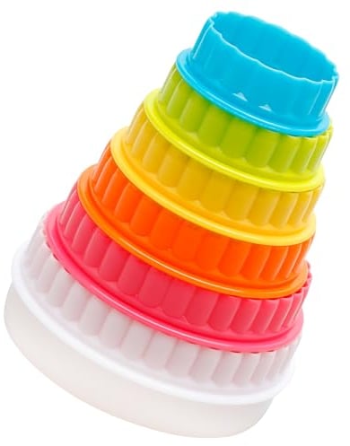 Rumyve 6Pcs Cookie Cutters,Round Biscuit Cutter Set with Round & Fluted Double Edges,Pastry Cutters Baking Accessories for Home Kitchen Cokies Scones Pastries Making