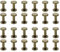 PATIKIL Vis Chicago M4x12mm, 25 Ensembles de Vis à Tête Fendue en Laiton pour Reliure de Ceinture en Cuir, Albums Photo, Couleur Bronze