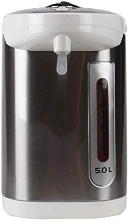 Bouilloire électrique, bouilloire à eau 5 L à double paroi en acier inoxydable, bouilloire à thé Cool Touch avec protection contre la surchauffe, sans fil avec protection contre l'ébullition à sec