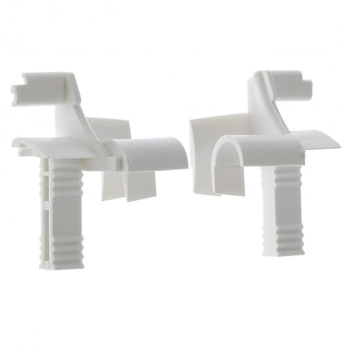 cyclingcolors 2x Persiana enrollable Tulipe de una sola pieza con corte de 45° para lamas de 7 a 9 mm embudo de PVC blanco Riel guía Protección universal Accesorio para persianas