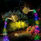 KERNOWO Solar Watering Can Light, 2 Pack Updated Garden Ornaments Outdoor Decorations Solar Lights IP65 Waterproof Metal Pathway Lighting with String Lights & Shepherd Hook (Plum Blossom)