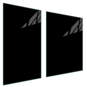 DarHaus Placa protectora de vitrocerámica 40 y 60x52 cm 2 pieza cocina eléctrica universal para inducción protección contra salpicaduras tabla de cortar de vidrio templado como decoración negro