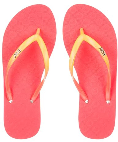Roxy Women's Slippy Knit Flip-Flop, Wheat/Turkish Coffee, 7 UK