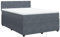 vidaXL Boxspringbett, Doppelbett mit Matratze Matratzenauflage, Bettgestell mit Lattenrost Kopfteil, Polsterbett Bett für Schlafzimmer, Dunkelgrau 140x190cm Samt