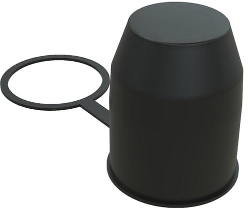 CXTM Tappo di protezione per gancio di traino, con anello di sicurezza, tappo di copertura con passante per auto a testa sferica, colore nero (copertura con gancio)