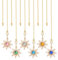 GLOBLELAND 6 Pcs Sun Ceiling Fan Pull Chain Alloy Resin Ceiling Fan Extension Ornaments Light Pull Chain with Connector for Ceiling Light Fans