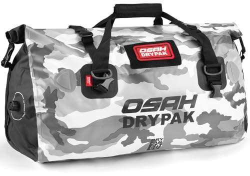 OSAH DRYPAK wasserdichte Rucksack Dry Bag – Wasserfeste Reisetasche Seesack, Rolltop, Großem Stauraum, Vielseitige wasserdichte Tasche für Camping, Motorrad, Bootfahren, Kajak, SUP, Strand und Angeln