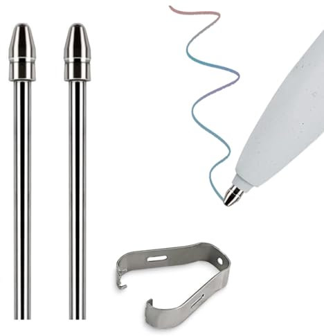 Xiciki 2Pcs Alliage de Titane Métallique Nib Tips Compatible avec Samsung Galaxy Tab S9/ S9 FE/ S9 FE+S8 / Tab S8+ Plus/Tab S8 Ultra, Tab S7/S7, avec Boîte de Rangement et Clips