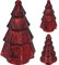 Carousel Home Medium Red Glass Christmas Tree Statue Decoration - 20cm