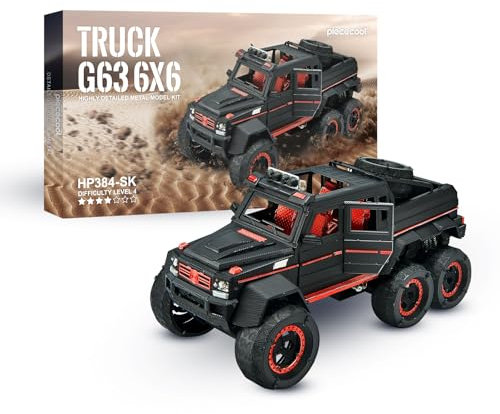 Piececool 3D Puzzle Metall G63, 3D Metal Puzzle Automobil für 340 Edelstahl, Ganzes Metall, 1:1 Wiederherstellen Sammlung, Geburtstagsgeschenk, Modellbausatz Erwachsene, 341 Teile