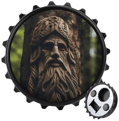 Bottle Opener Magnetic,Mountain God on Tree Printed Plastic Bottle Opener Cute,Fridge Magnets Beer Bottle Cap Opener for Men Women Beer Lovers