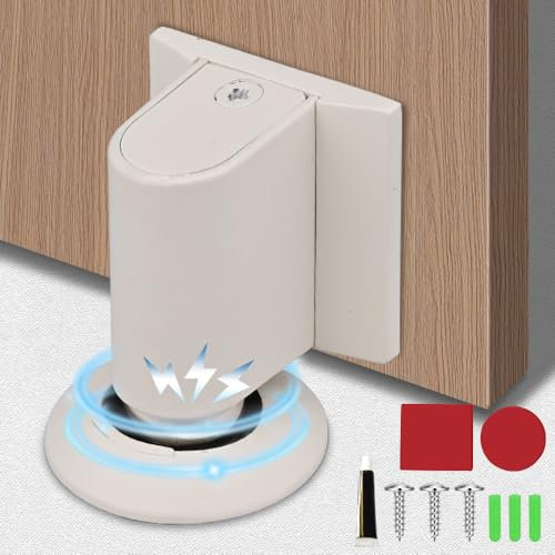 Butee de Porte, 2025 Upgrade Cale Porte Bloc Porte Door Stopper, Butée de Porte Magnétique en Métal Butée de Porte, Butée de Porte Magnétique Solide Avec Adhésif et Vis (#01)
