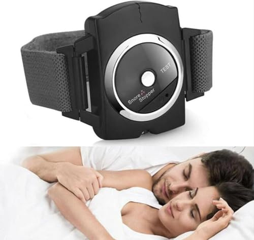 Anti-Schnarch-Armband – Fortschrittliches Anti-Schnarch-Gerät mit bionischer Erkennungstechnologie, einstellbare Intensität, bequem & Anti-Schnarch-Gerät für Männer und Frauen