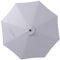 Outsunny Telo di Ricambio per Ombrellone 3x3 m con Presa d'Aria Superiore, Telo per Ombrellone in Poliestere 160 g/m² Resistente ai Raggi UV e all'Acqua, Grigio