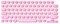Ronyme Keyboard Cover Skin for Long Nails Keyboard Film for Nail Art Accessories Silicone Raised for Gaming Typing, Pink