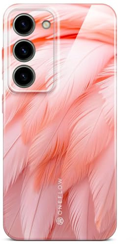 ONEFLOW Wild Cover für Samsung Galaxy S23 Hülle mit Animal Print, Designer Case Handy Schutzhülle mit Kameraschutz, Tiere Muster Hardcase dünne Handyhülle, Smooth Flamingo Rosa