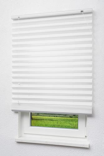 LYSEL Outlet - Jalousie mit Plissee-Effekt Weiß in den Maßen (B x H) 60cm * 180cm