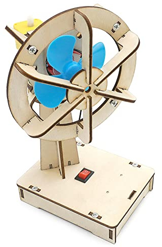 ClAZTyict DIY Electric Fan Model DIY Assemble Kit DIY Electric Fan Kit Electronic Science Experiment Production Kit