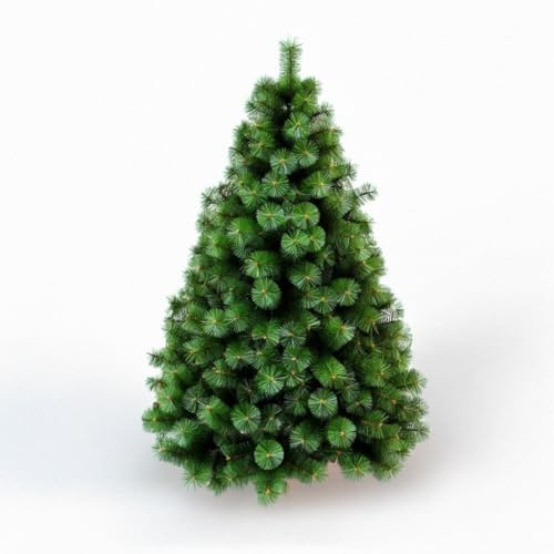 Panda Home Árbol de Navidad Artificial PVC con Soporte Metálico – Modelos Classic, Frutos Rojos, Nieve, Pino, Pino Blanco, Pino Nieve y Pino Piña – Alturas de 60 a 240 cm -Pino-90CM